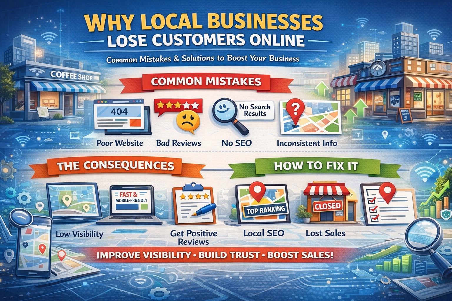 How Local Businesses Lose Customers Online - Common Mistakes and Solutions